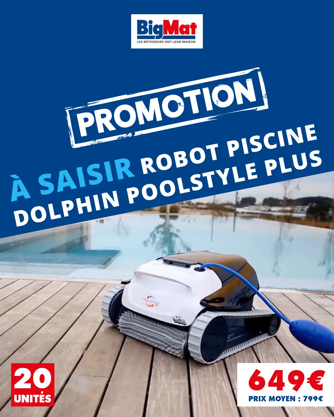 Promotion spéciale piscine chez BigMat, profitez d’offres exceptionnelles.
